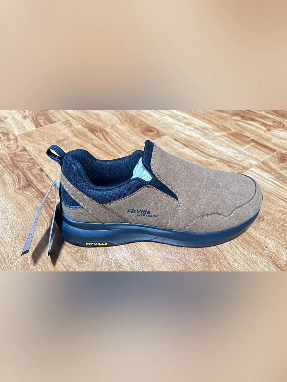 FitVille Explorer Outdoor Slip-On V1 Men’s 14 Wide Dune Brown NEW